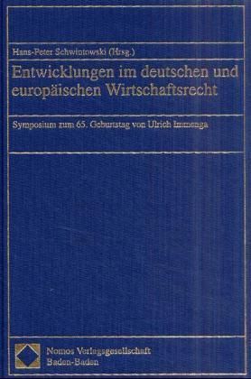 Produktbild: Entwicklungen im deutschen und europ&auml;ischen Wirtschaftsrecht