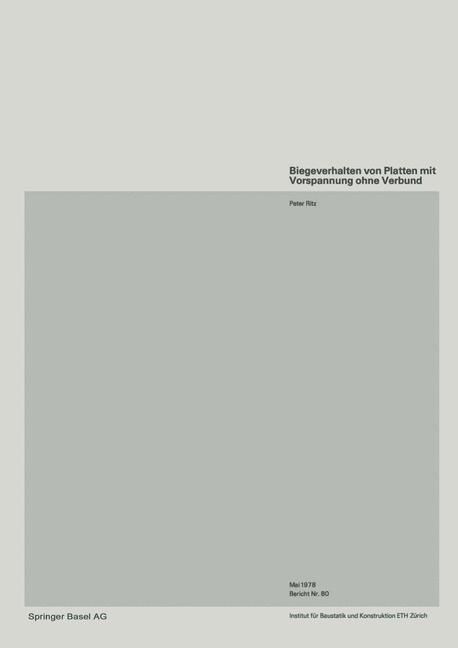 Produktbild: Biegeverhalten von Platten mit Vorspannung ohne Verbund