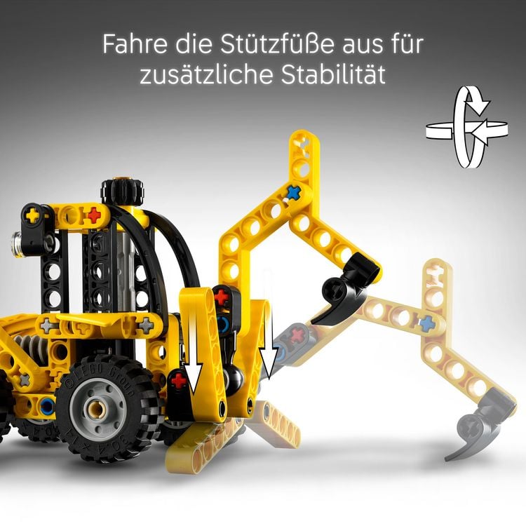 Produktbild: LEGO Technic Baggerlader, Bauspielzeug, Fahrzeug f&uuml;r Kinder 42197