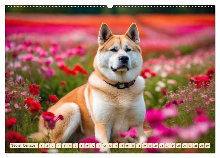 Produktbild: Akita Inu - Inbegriff der Treue (Wandkalender 2026 DIN A2 quer), CALVENDO Monatskalender