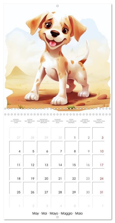 Produktbild: Chiens joyeux (Calendrier mural carr&eacute; 2026 30x30 cm) Calendrier double avec une page pour vos prises de notes