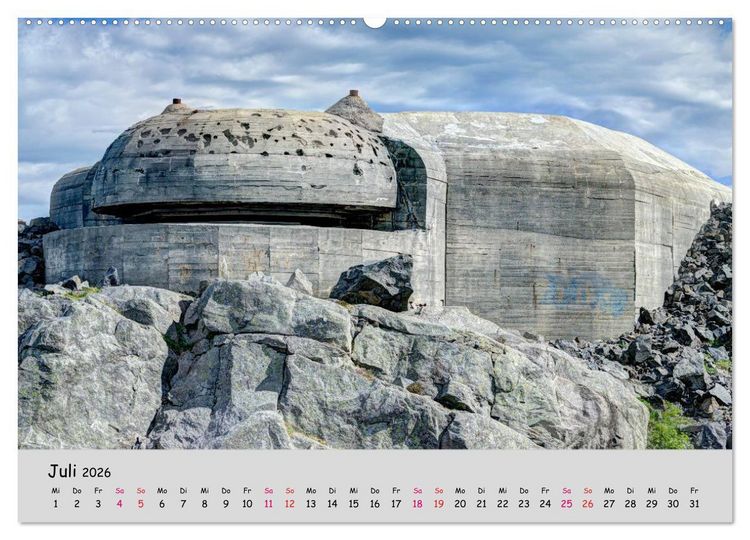 Produktbild: Bunker Zeitzeugen der Geschichte (Wandkalender 2026 DIN A2 quer), CALVENDO Monatskalender