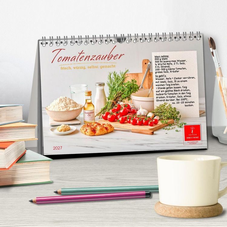 Produktbild: Tomatenzauber - frisch, w&uuml;rzig, selbst gemacht (Tischkalender 2027 DIN A5 quer), CALVENDO Monatskalender