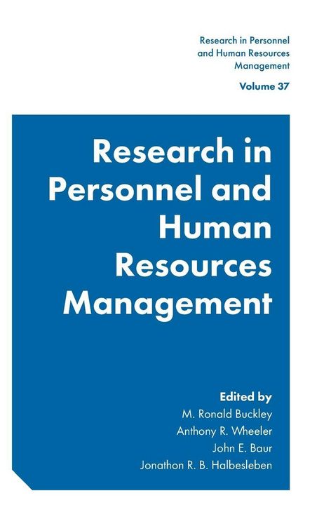 Produktbild: Research in Personnel and Human Resources Management