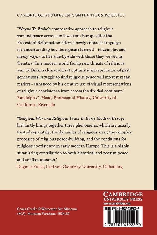 Produktbild: Religious War and Religious Peace in Early Modern Europe