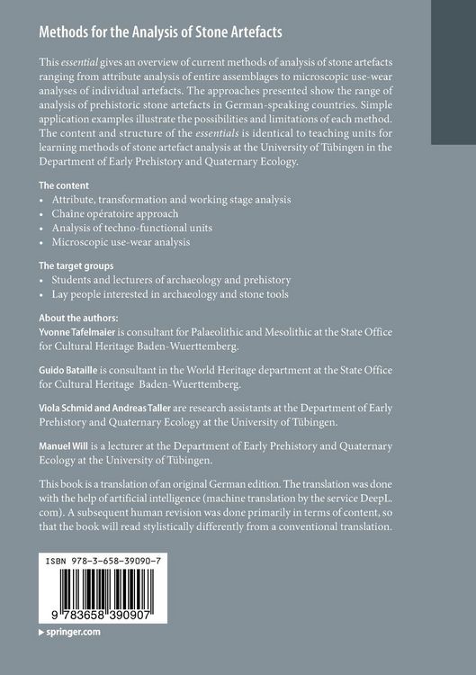 Produktbild: Methods for the Analysis of Stone Artefacts