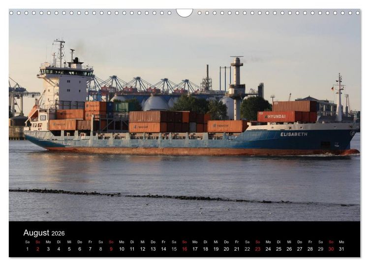 Produktbild: Schiffe im Hamburger Hafen (Wandkalender 2026 DIN A3 quer), CALVENDO Monatskalender