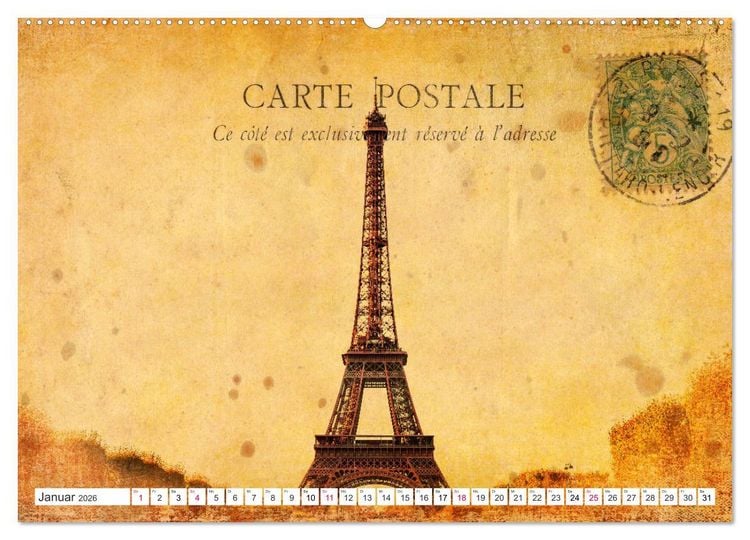 Produktbild: Geliebtes Paris - Ein Bilderbogen aus der Stadt der Liebe (hochwertiger Premium Wandkalender 2026 DIN A2 quer), Kunstdruck in Hochglanz
