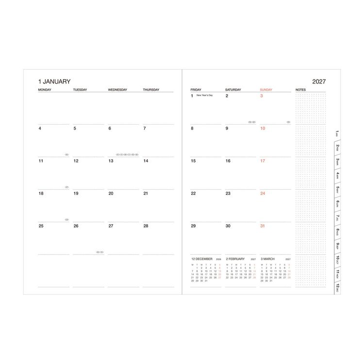 Produktbild: MARK'S 2026/27 Diary A5 Pattern // Wave Green