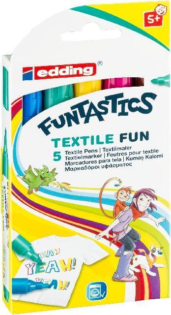 Produktbild: Edding 17 Funtastics Textilmaler sortiert 5St Set