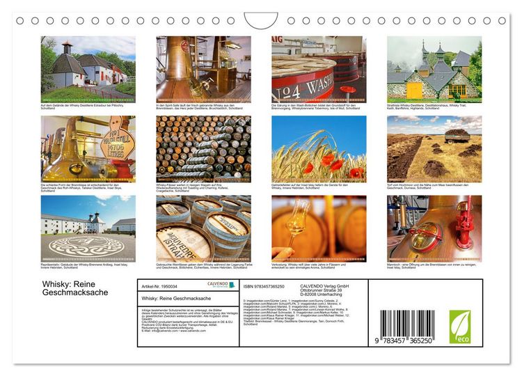Produktbild: Whisky: Reine Geschmacksache (Wandkalender 2026 DIN A4 quer), CALVENDO Monatskalender
