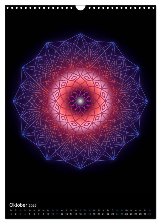 Produktbild: Mandala-Kalender 2026 (Wandkalender 2026 DIN A3 hoch), CALVENDO Monatskalender