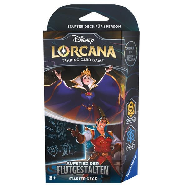 Produktbild: Disney Lorcana TCG: Aufstieg der Flutgestalten - Starter Deck Bernstein und Saphir (Deutsch)