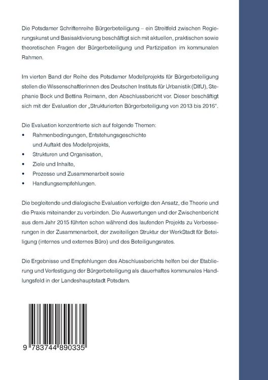 Produktbild: Mehr Beteiligung wagen - Evaluation des Modellprojekts Strukturierte B&uuml;rgerbeteiligung