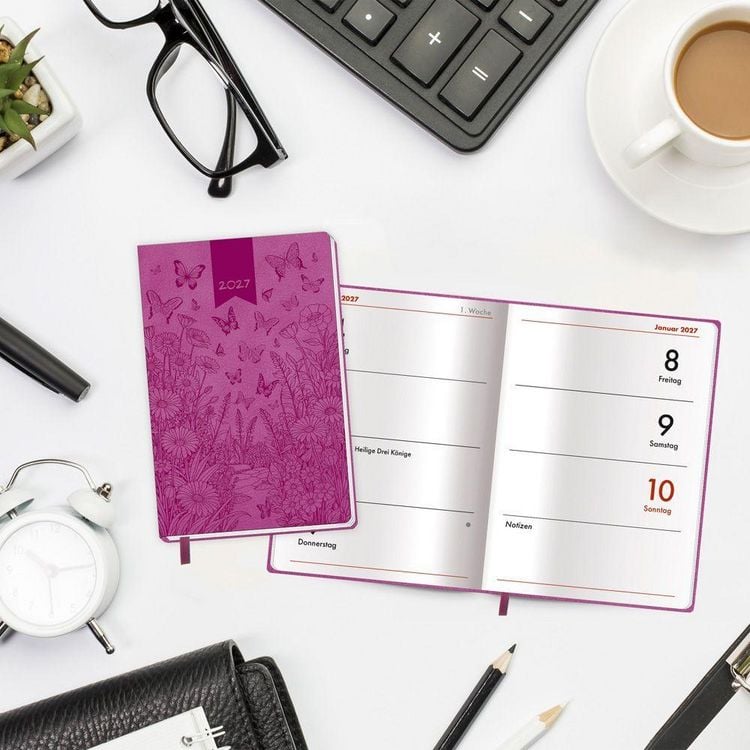 Produktbild: TR&Ouml;TSCH - Taschenkalender A7 Soft Touch Schmetterlinge 2027