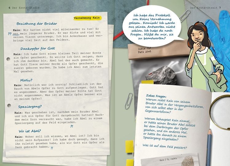 Produktbild: Die 15 spannendsten Kriminalf&auml;lle in der Bibel. Bibelgeschichten f&uuml;r Kinder als Detektivgeschichten zum Mitmachen. Bibelwissen und christliche Werten entdecken. Kinderbuch ab 8 Jahre