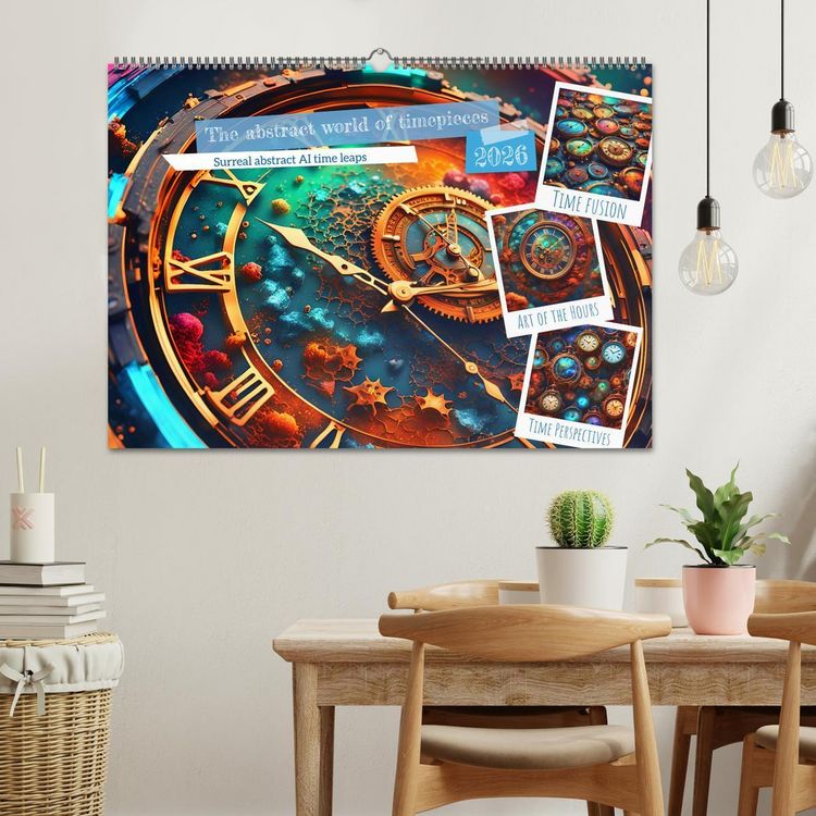 Produktbild: The abstract world of timepiece (Wall Calendar 2026 DIN A2 landscape), CALVENDO 12 Month Wall Calendar