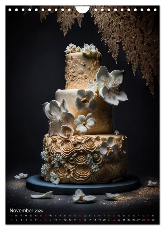 Produktbild: Zur Hochzeit eine Torte (Wandkalender 2026 DIN A4 hoch), CALVENDO Monatskalender