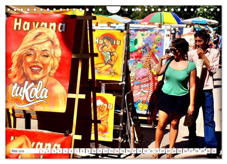 Produktbild: Kuba Kunst - Maler in Havanna (Wandkalender 2026 DIN A4 quer), CALVENDO Monatskalender