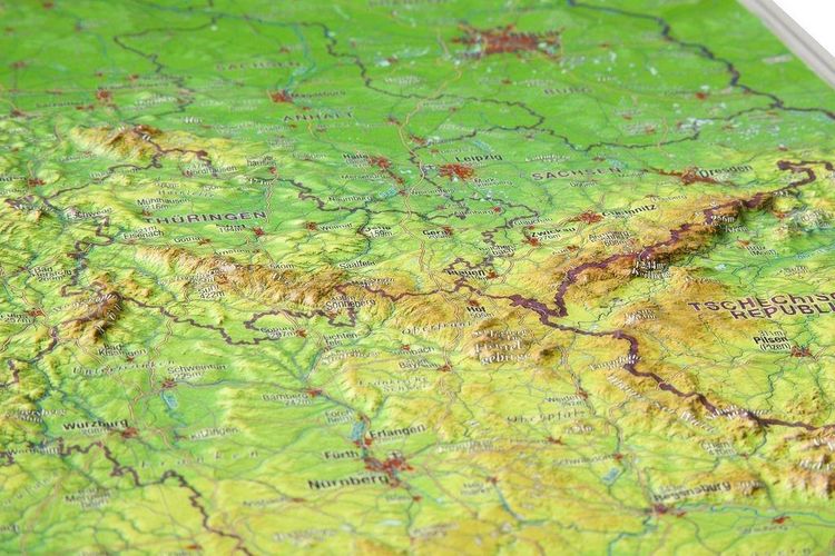 Produktbild: Relief Deutschland 1:2.4 MIO mit Holzrahmen