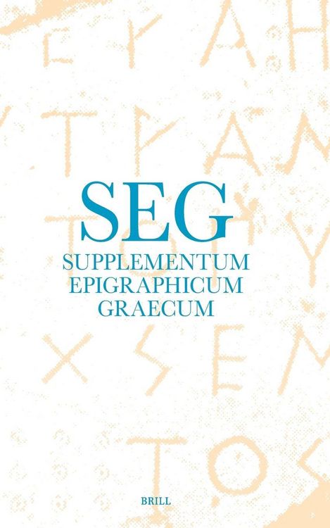 Produktbild: Supplementum Epigraphicum Graecum, Volume LXIX (2019)