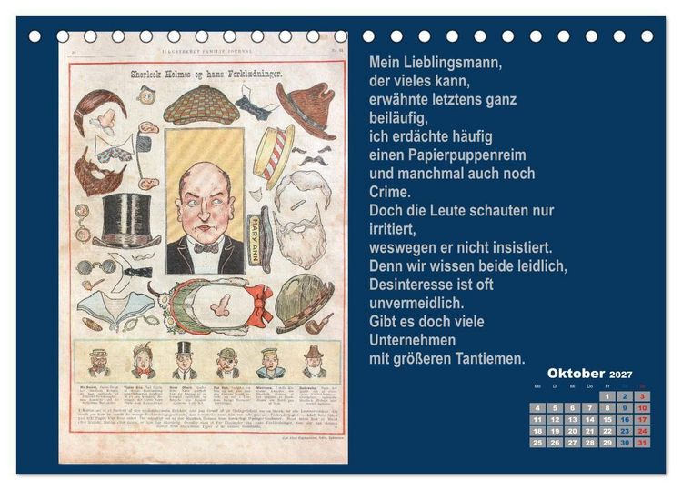 Produktbild: Papierpuppenpoesie (Tischkalender 2027 DIN A5 quer), CALVENDO Monatskalender
