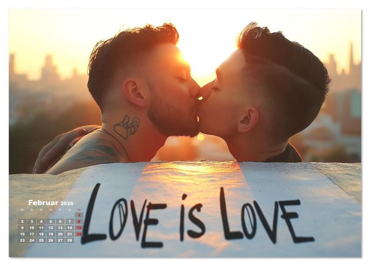 Produktbild: LGBTQ Pride - Regenbogenzeit, der Kalender f&uuml;r Vielfalt und Liebe (Tischkalender 2026 DIN A5 quer), CALVENDO Monatskalender