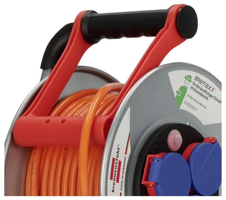 Produktbild: Brennenstuhl 1198740 Kabeltrommel 25 m Orange Schutzkontakt-Stecker