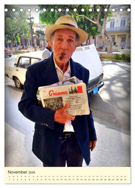 Produktbild: Zeitungsh&auml;ndler - Unterwegs in der Altstadt von Havanna (Tischkalender 2026 DIN A5 hoch), CALVENDO Monatskalender