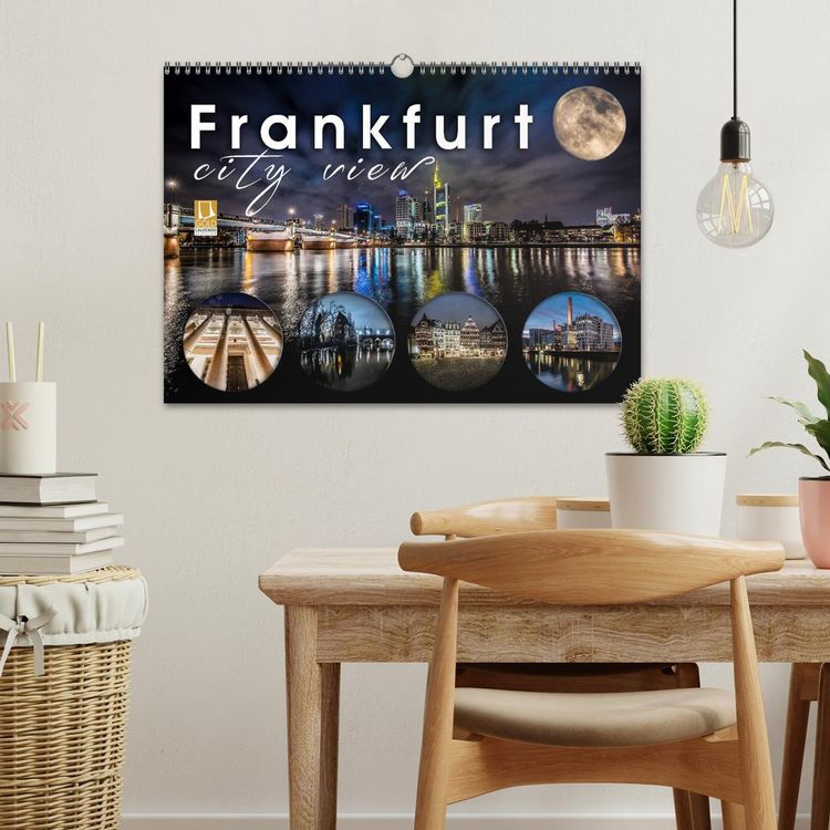 Produktbild: Frankfurt city view (Wandkalender 2026 DIN A3 quer), CALVENDO Monatskalender