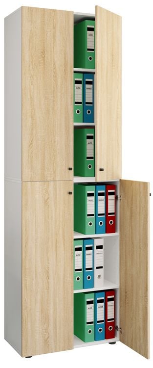 Produktbild: B&uuml;roschrank B&uuml;cher Ordner Aktenschrank Lona 6fach