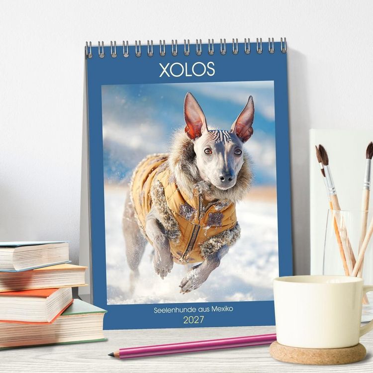 Produktbild: Xolos. Seelenhunde aus Mexiko (Tischkalender 2027 DIN A5 hoch), CALVENDO Monatskalender