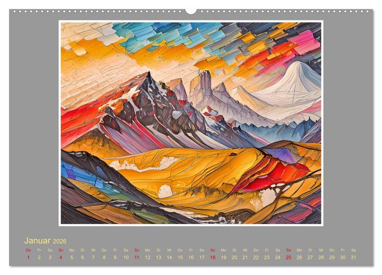 Produktbild: Expressionistische Landschaften (Wandkalender 2026 DIN A2 quer), CALVENDO Monatskalender