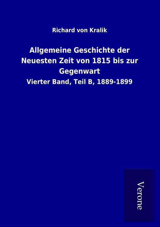 Produktbild: Allgemeine Geschichte der Neuesten Zeit von 1815 bis zur Gegenwart