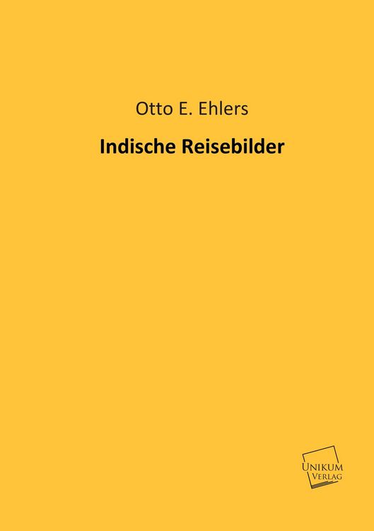 Produktbild: Ehlers, O: Indische Reisebilder