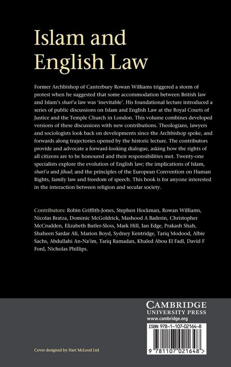Produktbild: Islam and English Law