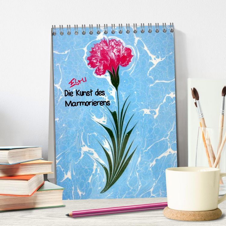 Produktbild: Ebru - Marmorieren auf Wasser (Tischkalender 2026 DIN A5 hoch), CALVENDO Monatskalender