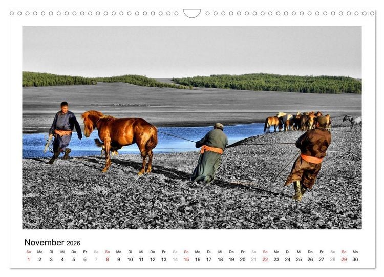 Produktbild: Mongolei &ndash; Mit anderen Augen (Wandkalender 2026 DIN A3 quer), CALVENDO Monatskalender