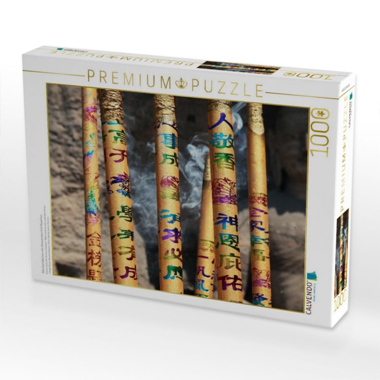 Produktbild: CALVENDO Puzzle R&auml;ucherst&auml;bchen mit chinesischen Schriftzeichen | 1000 Teile Lege-Gr&ouml;&szlig;e 64x48cm Foto-Puzzle f&uuml;r gl&uuml;ckliche Stunden