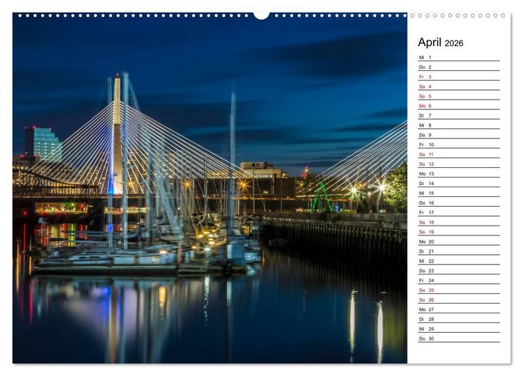 Produktbild: Stadtansichten aus Boston (Wandkalender 2026 DIN A2 quer), CALVENDO Monatskalender