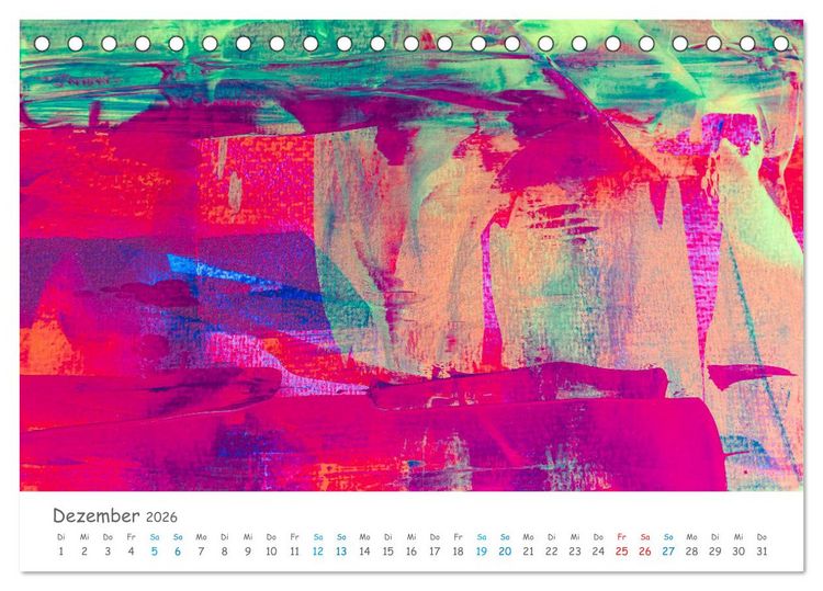 Produktbild: Colorpop - Joyful, abstract. multicolored (Tischkalender 2026 DIN A5 quer), CALVENDO Monatskalender