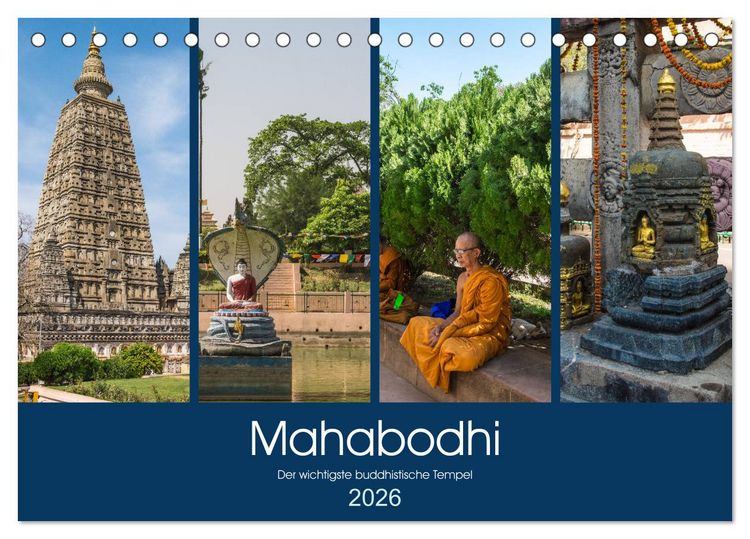 Produktbild: Mahabodhi &ndash; Der wichtigste buddhistische Tempel (Tischkalender 2026 DIN A5 quer), CALVENDO Monatskalender