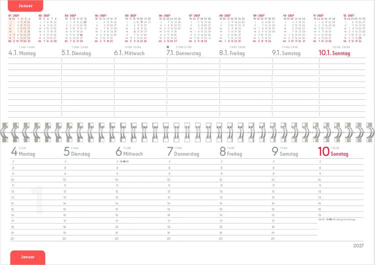 Produktbild: Tischquerkalender Style Pastell 2027