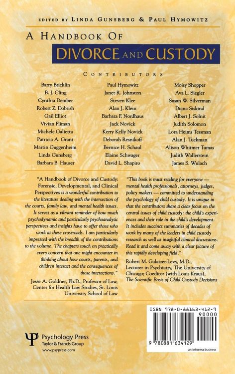 Produktbild: A Handbook of Divorce and Custody