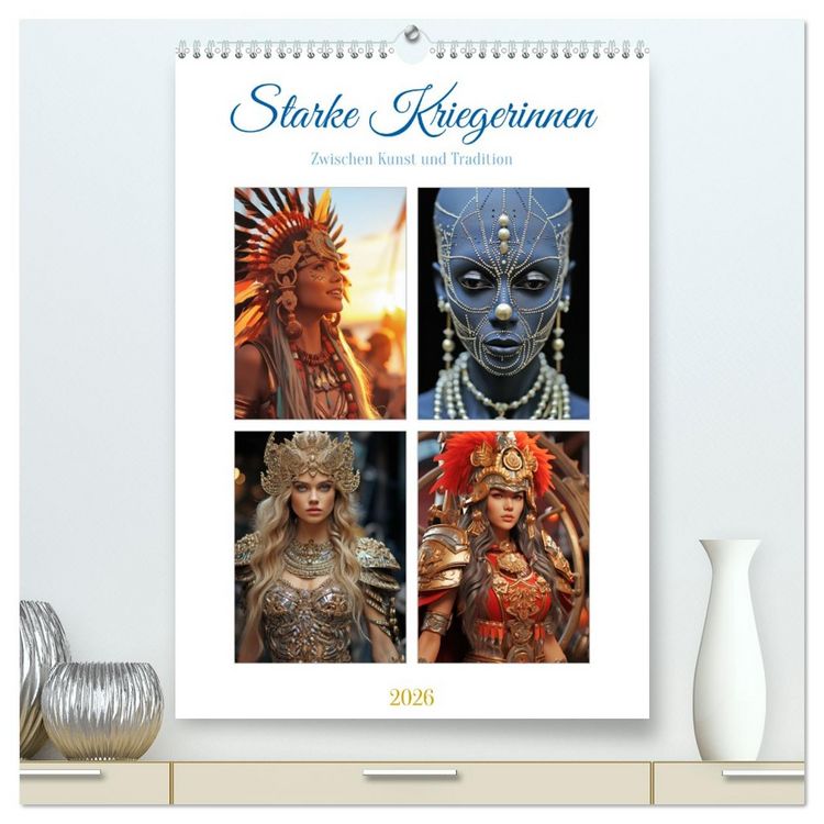 Produktbild: Starke Kriegerinnen (hochwertiger Premium Wandkalender 2026 DIN A2 hoch), Kunstdruck in Hochglanz