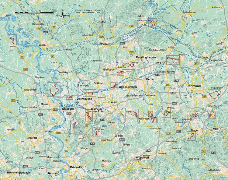 Produktbild: 20 Wanderungen Ruhrgebiet
