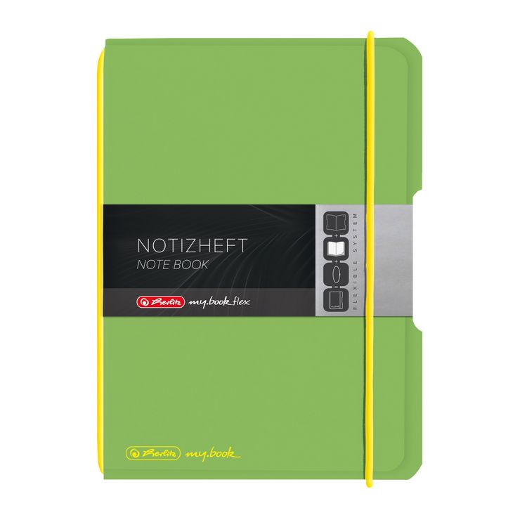 Produktbild: Herlitz Notizheft A5/40 kariert, hellgr&uuml;n, PP, my.book flex