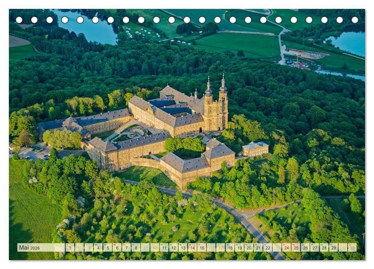 Produktbild: Oberfranken aus der Vogelperspektive (Tischkalender 2026 DIN A5 quer), CALVENDO Monatskalender