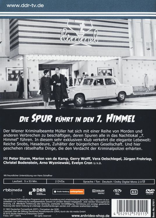 Produktbild: Die Spur f&uuml;hrt in den 7. Himmel - DDR TV-Archiv [2 DVDs]
