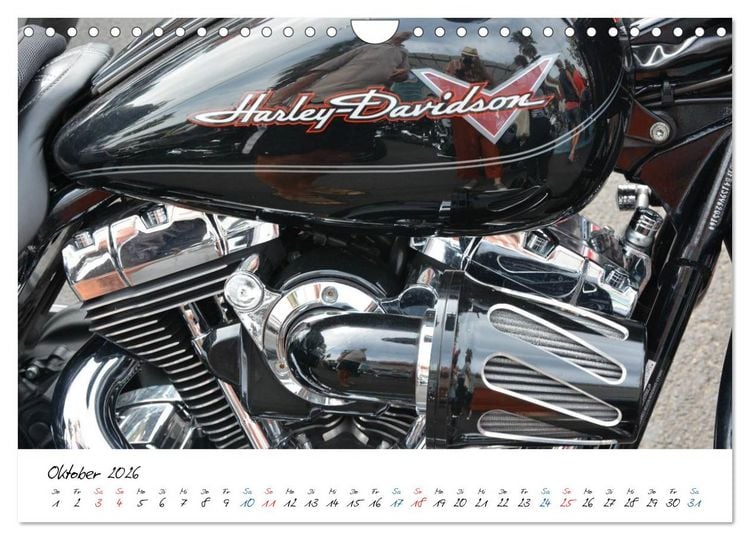 Produktbild: Harley Davidson - Details einer Legende (Wandkalender 2026 DIN A4 quer), CALVENDO Monatskalender